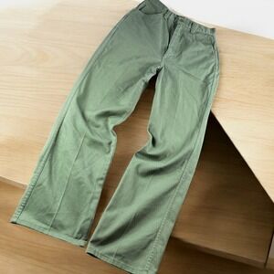 Vintage Lion Apparel Jeans 2 (26x31) Olive High Rise Baggy Skate Made USA Street